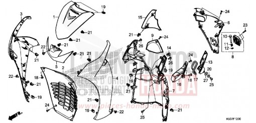 ABDECKUNG, VORNE SH300AJ de 2018